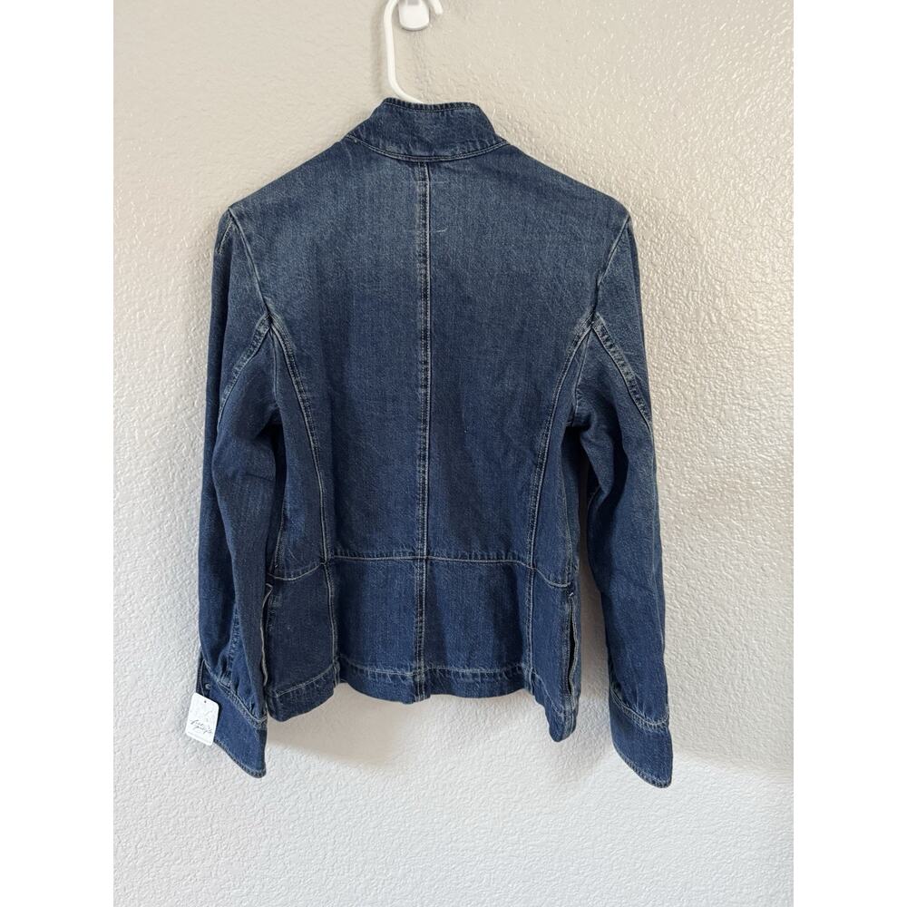 We The Free Denim Jacket XS NWT Structured Military Utility Missing Button - Picture 4 of 7